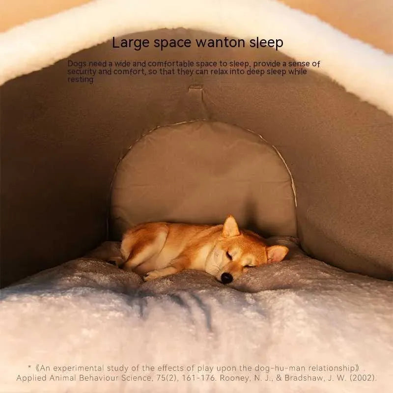 Big Dog Nest Winter Warm Dog House Removable and Washable Dog Bed Seasonal Large Dog House Type Pet Sleeping Supplies Cat Nest