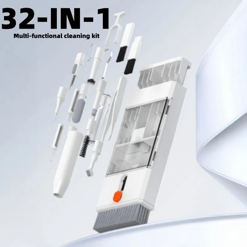 All-inclusive Multi-tool Kit for PC Care - Featuring Keyboard Scrubbers, Screen Wipers, and Smartphone Gadgets