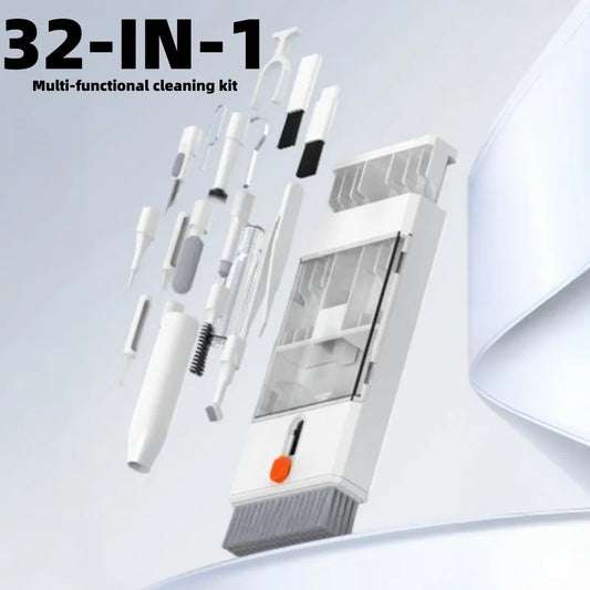 All-inclusive Multi-tool Kit for PC Care - Featuring Keyboard Scrubbers, Screen Wipers, and Smartphone Gadgets