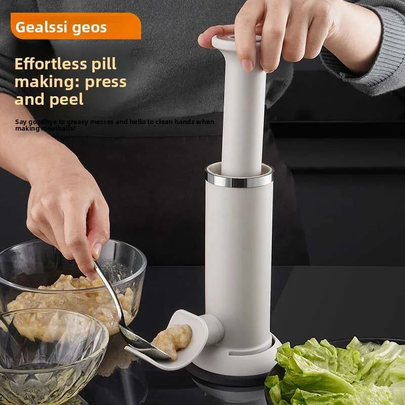 anual Meatball Maker & Sausage Stuffer - Efficient Press Tool for Homemade Meatballs, Sausages, Easy-to-Operate Kitchen Gadget