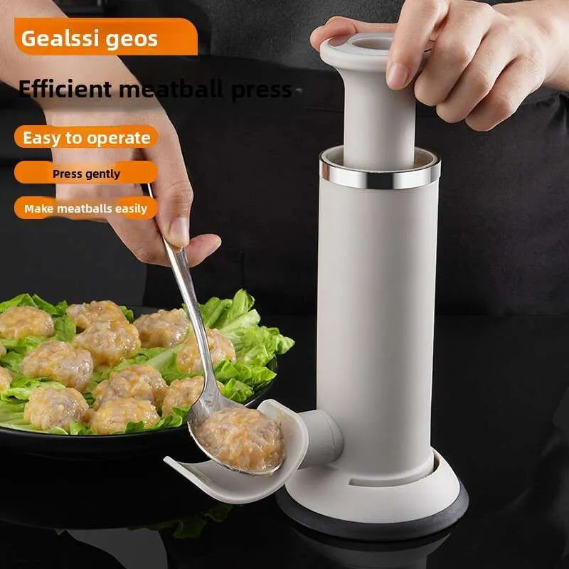 anual Meatball Maker & Sausage Stuffer - Efficient Press Tool for Homemade Meatballs, Sausages, Easy-to-Operate Kitchen Gadget