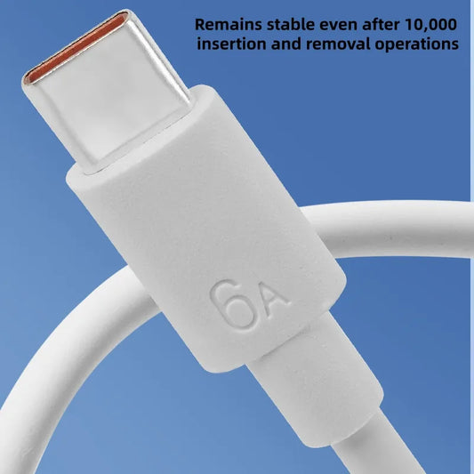 USB-TYPE-C6A fast charging cable, flat cable design, no winding wire, sturdy connector, power cord, fast charger cable, professional