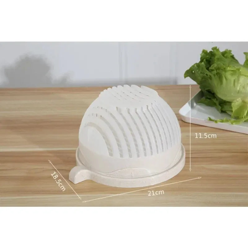 1PC Creative Salad Cutter Bowl Fruit Chopper Slicers Multifunction Salad Maker Fruit Vegetable Cutting Kitchen Gadget Cutter